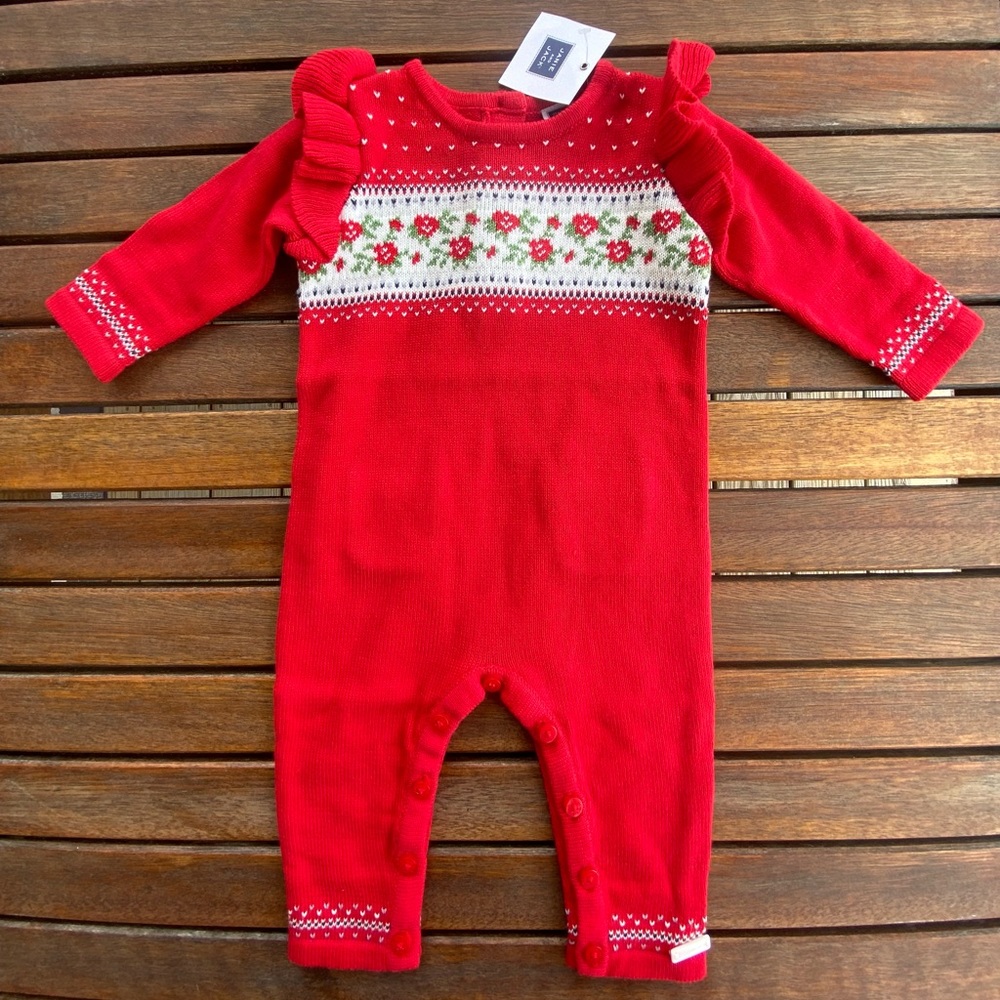 Janie and Jack 3-6 mos infant girls sweater romper NWT